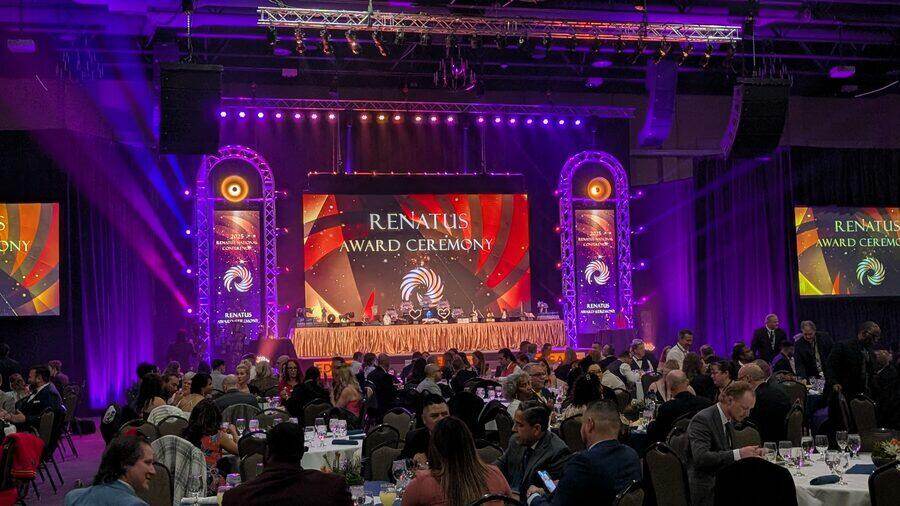 Awards night staging and lighting
